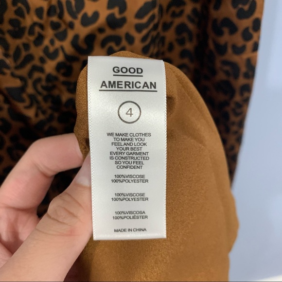 GOOD AMERICAN Leopard Print Puff Sleeve Maxi Dress - Picture 5 of 5